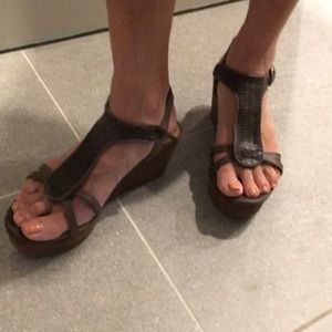 Coclico brown wedge.  Size 7.5